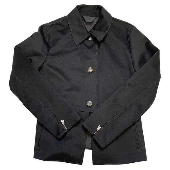 Max Mara Rainwear reversible black jacket sz 10 - Picture 1 of 15